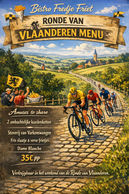 Ronde van Vlaanderen menu bij Bistro Fredje Friet